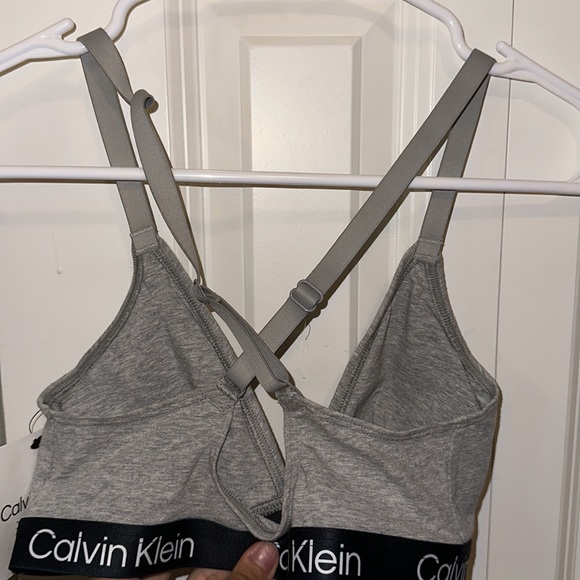 Calvin Klein Bra Light Support Size Small Grey color with a little bit of Black - Picture 2 of 3